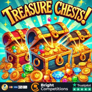 Treasure Chests! 75 Instant Wins & 3 Chests To Be Found & £50 Main Prize
