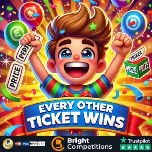 Every OTHER Ticket is a Winner! & 5x £100 Cash Jackpots