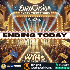 ENDING TODAY - Eurovision Every Ticket Wins - Prize Every Time! & £250 Jackpot
