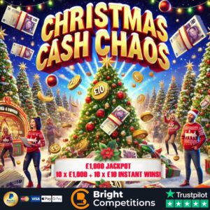 Christmas Cash Chaos! Win £1,000 or £10 Instantly & £1,000 Jackpot