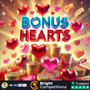 Bonus Hearts - 122 Instant Wins, Bonus Prizes & £50 Main Prize