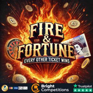 Fire & Fortune - Every OTHER Ticket is a Winner! & 5x £100 Cash Jackpots