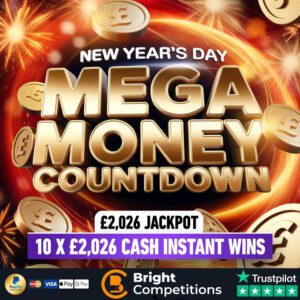 New Years Day Mega Money Countdown - 10x £2,026 Instants / £2,026 Jackpot