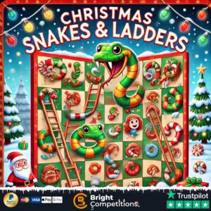 Christmas Snakes & Ladders - 70 Instant Wins, 3 Snakes/Ladders & £50 Cash Main Prize
