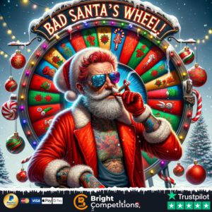 Bad Santa’s Wheel! 258 Instant Wins, 4 Instant Spins & 1 Main Spin – 65p Per Ticket