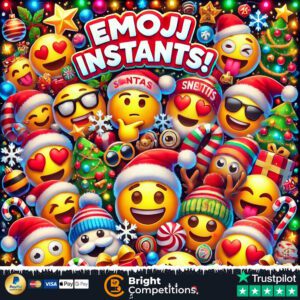 Christmas emoji instants! 600 Instant Wins & £50 End Prize - 60p Per Ticket
