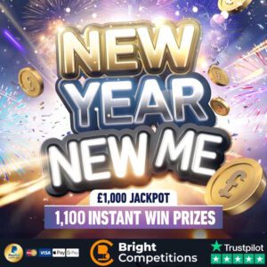 New Year, New Me - 1,100 Instant Wins & £1,000 Jackpot