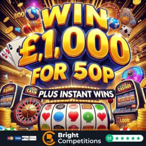 &pound;1,000 Cash for 50p & Instant Cash Wins