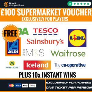 Bonus FREE Comp for Players - Free £100 Supermarket Voucher Join Our Facebook Group