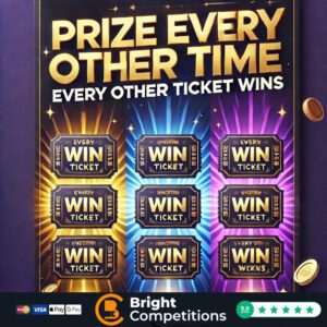 Every OTHER Ticket is a Winner! & 5x £100 Cash Jackpots