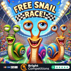 Free Snail Race – One Ticket Each – 3x £10 Cash Winners