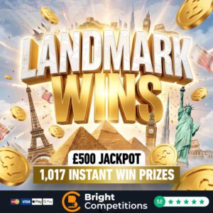Landmark Wins - 1,017 Instant Wins (Up to £2,000 Cash) & £500 Jackpot
