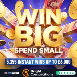 Spend Small, Win Big - 5,640 Instant Wins (Up to &pound;6,000 Cash) & 2x &pound;500 Jackpots