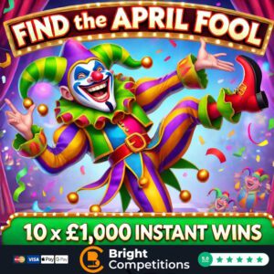 Find the April Fool! &pound;1,000 Jackpot / 10x &pound;1,000 Instant Wins