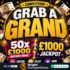 Grab A Grand - 50x £1,000 Instant Wins & £1,000 Jackpot - 21p