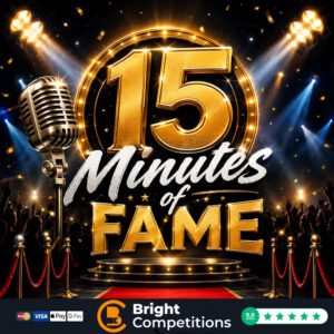 15 Minutes of Fame – 4,412 Instant Wins & £250 Jackpot – 15p Per Ticket