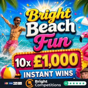 Bright Beach Fun! &pound;1,000 Jackpot / 10x &pound;1,000 Instant Wins