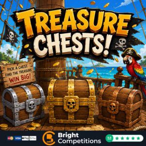 Treasure Chests! 75 Instant Wins & 3 Chests To Be Found & £50 Main Prize