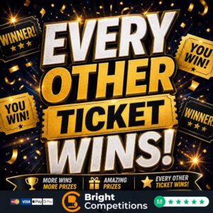 Every OTHER Ticket is a Winner! & 5x £100 Cash Jackpots