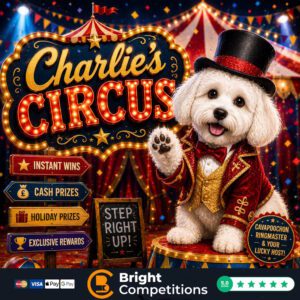 Charlie's Circus - 197 Instant Wins & &pound;50 End Prize