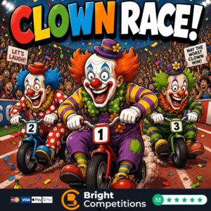 Clown Race! 54 Instant Wins & 3 Clowns To Be Found & &pound;50 Main Prize