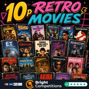 10p Cash Retro Movies – 5,182 Instant Wins & £200 Jackpot