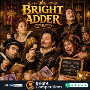 Bright-Adder! 182 Cash Instant Wins & £500 Jackpot