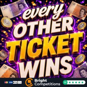 Every OTHER Ticket is a Winner! & 5x £100 Cash Jackpots