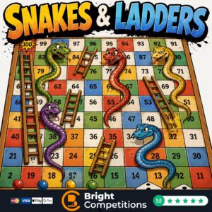 Snakes & Ladders Game - 70 Instant Wins, 3 Snakes/Ladders & £50 Cash Main Prize