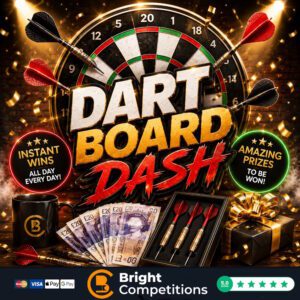 Dartboard Dash - 97 Instant Wins & Main Prize Dart