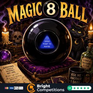Magic 8 Ball - 340 Instant Wins, 5 Magic 8 Balls & &pound;50 Jackpot - 50p Per Ticket