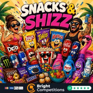 Snacks & Shizz! 30 Instant Wins & &pound;50 Supermarket Voucher Main Prize