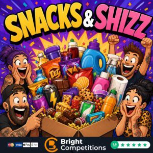 Snacks & Shizz! 40 Instant Wins & &pound;50 Supermarket Voucher Main Prize