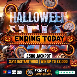 Halloween Hell – 3,814 Instant Wins (Win Up to £2K) & £500 Jackpot
