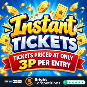 Instant Tickets – 420 Instant Wins & £50 Ticket Bundle End Prize – 3p Per Ticket