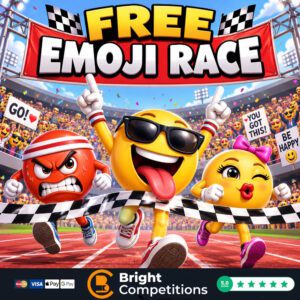 Free Emoji Race – One Ticket Each – 3x £10 Cash Winners