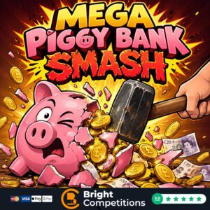 MEGA Piggy Bank Smash – 152 Instant Wins, 4 Piggy Banks & Main Prize Piggy Bank
