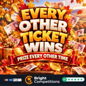 Every OTHER Ticket is a Winner! & 5x £100 Cash Jackpots